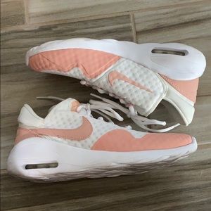 Peach and white Nike Shoes